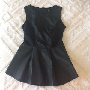 Forever 21 Black Peplum Top